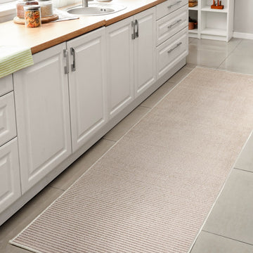 Cole Modern Minimalist Pinstripe High-low Area Rug